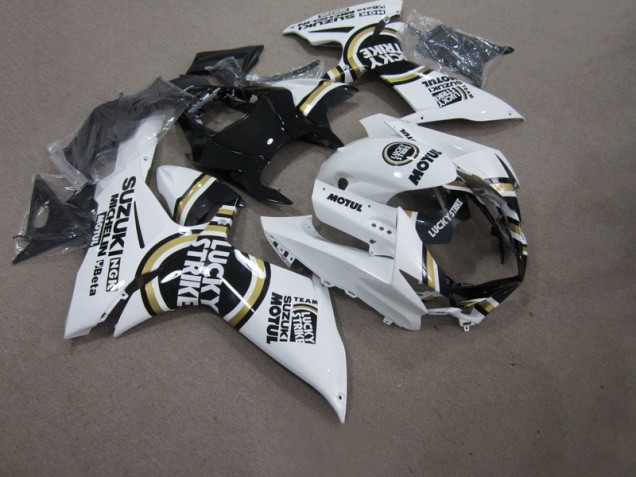 Weiß Lucky Strike Schwarz Motul Suzuki GSXR 750 K11 2011-2024 Motorrad Verkleidungen Weiß Lucky Strike Schwarz Motul Suzuki GSXR 750 K11 2011-2024 Motorrad Verkleidungen