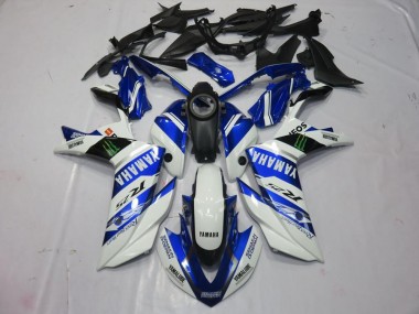 Weiß Monster Yamaha R3 2015-2022 Motorrad Verkleidungen