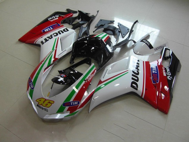 Weiß Rot 46 Ducati 1098 2007-2014 Motorrad Verkleidungen Weiß Rot 46 Ducati 1098 2007-2014 Motorrad Verkleidungen