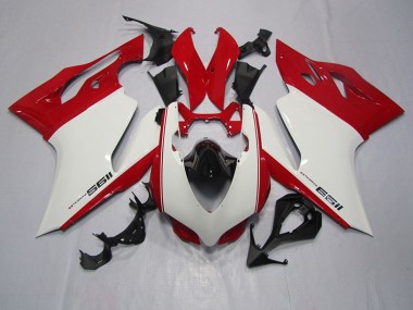 Weiß Rot Ducati 1199 2011-2014 Motorrad Vollverkleidung