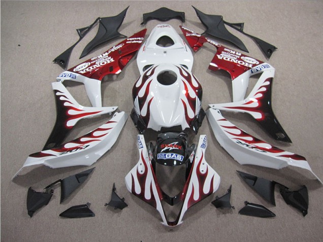 Weiß Rot Flamme Hai Honda CBR 1000 RR 2004-2005 Motorrad Verkleidungen Weiß Rot Flamme Hai Honda CBR 1000 RR 2004-2005 Motorrad Verkleidungen
