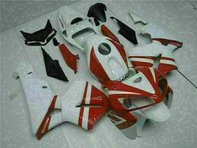 Weiß Rot Honda CBR 600 RR 2005-2006 Motorrad Verkleidung Weiß Rot Honda CBR 600 RR 2005-2006 Motorrad Verkleidung