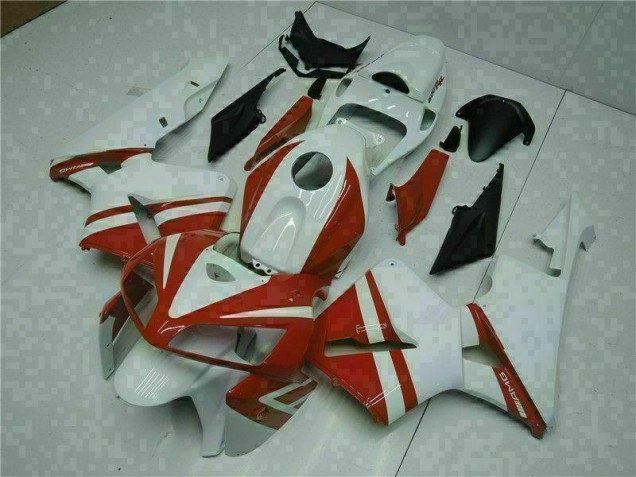 Weiß Rot Honda CBR 600 RR 2005-2006 Motorrad Verkleidung Weiß Rot Honda CBR 600 RR 2005-2006 Motorrad Verkleidung