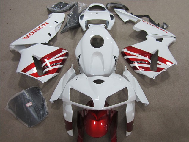 Weiß Rot Honda CBR 600 RR 2005-2006 Motorrad Verkleidungen Weiß Rot Honda CBR 600 RR 2005-2006 Motorrad Verkleidungen