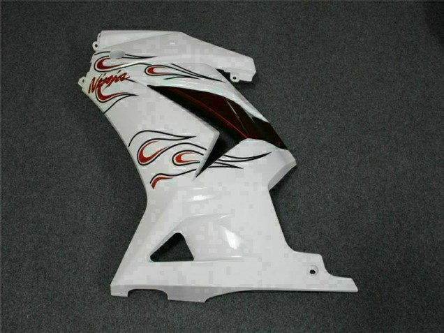 Weiß Rot Kawasaki EX250 2008-2012 Motorrad Verkleidungen Weiß Rot Kawasaki EX250 2008-2012 Motorrad Verkleidungen