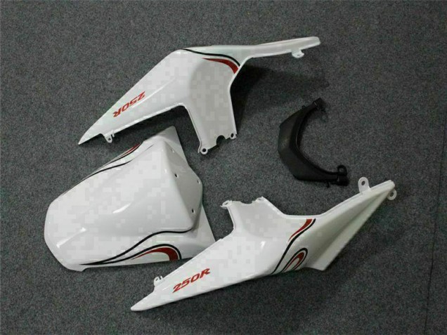 Weiß Rot Kawasaki EX250 2008-2012 Motorrad Verkleidungen Weiß Rot Kawasaki EX250 2008-2012 Motorrad Verkleidungen