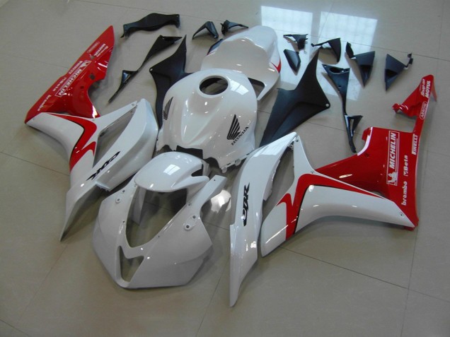 Weiß Rot Rennen Version Honda CBR 600 RR 2007-2008 Motorrad Verkleidungen Weiß Rot Rennen Version Honda CBR 600 RR 2007-2008 Motorrad Verkleidungen