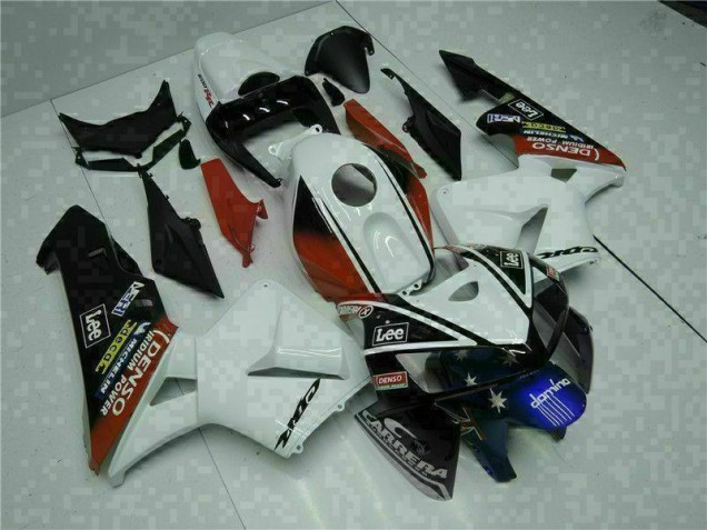 Weiß Rot Schwarz Lee Honda CBR 600 RR 2005-2006 Motorrad Verkleidungen Weiß Rot Schwarz Lee Honda CBR 600 RR 2005-2006 Motorrad Verkleidungen