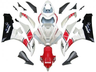 Weiß Rot Schwarz Yamaha R6 2006-2007 Motorrad Verkleidungen