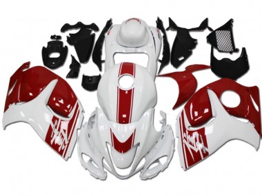 Weiß Rot Suzuki GSXR 1300 Hayabusa 2008-2019 Motorrad Verkleidung