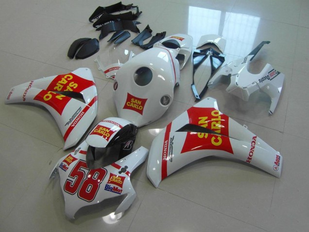 Weiß San Carlo Honda CBR 1000 RR 2008-2011 Motorrad Verkleidungen Weiß San Carlo Honda CBR 1000 RR 2008-2011 Motorrad Verkleidungen