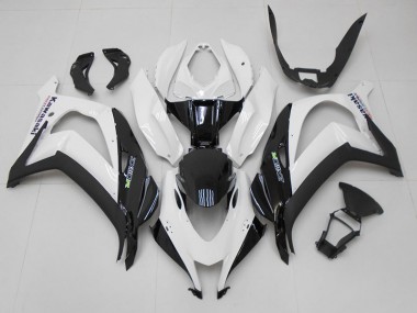 Weiß Schwarz Kawasaki ZX10R 2016-2019 Motorrad Verkleidungen