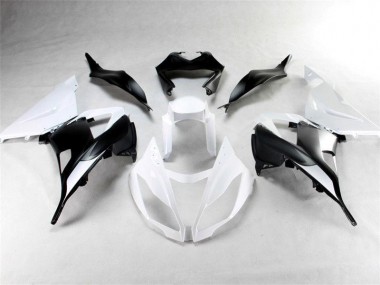Weiß Schwarz Kawasaki ZX6R 2013-2018 Motorrad Verkleidung