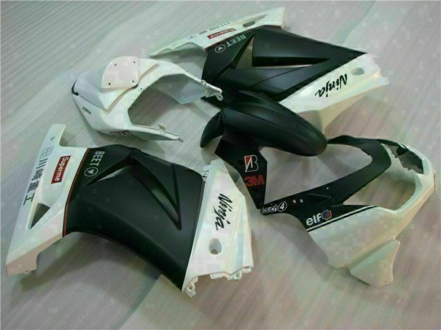 Weiß Schwarz Ninja 3M Kawasaki EX250 2008-2012 Motorrad Verkleidungen Weiß Schwarz Ninja 3M Kawasaki EX250 2008-2012 Motorrad Verkleidungen