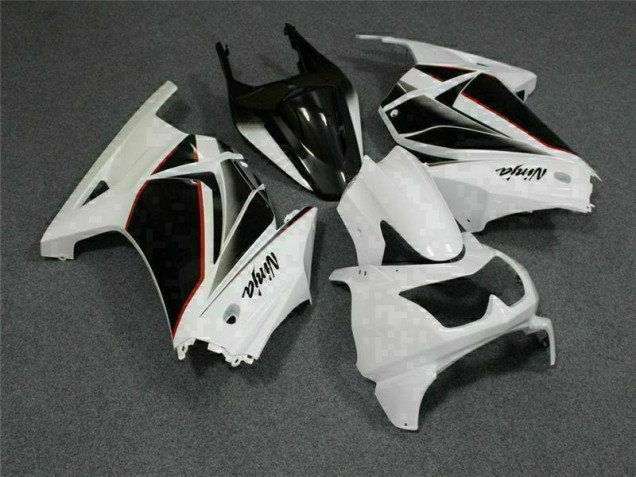 Weiß Schwarz Ninja Kawasaki EX250 2008-2012 Motorrad Verkleidung Weiß Schwarz Ninja Kawasaki EX250 2008-2012 Motorrad Verkleidung