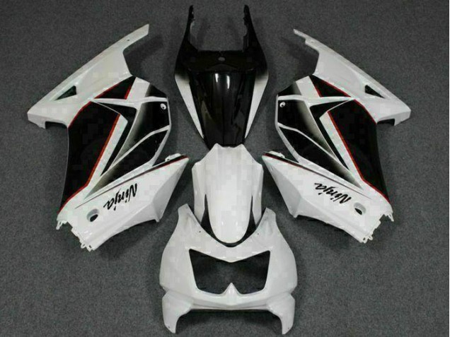 Weiß Schwarz Ninja Kawasaki EX250 2008-2012 Motorrad Verkleidung Weiß Schwarz Ninja Kawasaki EX250 2008-2012 Motorrad Verkleidung