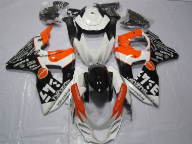 Weiß Schwarz Orange Bright Logic Suzuki GSXR 1000 K9 2009-2016 Motorrad Verkleidungen