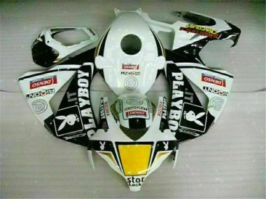 Weiß Schwarz Playboy Honda CBR 1000 RR 2008-2011 Motorrad Verkleidung