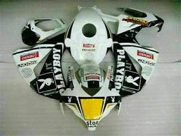 Weiß Schwarz Playboy Honda CBR 1000 RR 2008-2011 Motorrad Verkleidung Weiß Schwarz Playboy Honda CBR 1000 RR 2008-2011 Motorrad Verkleidung