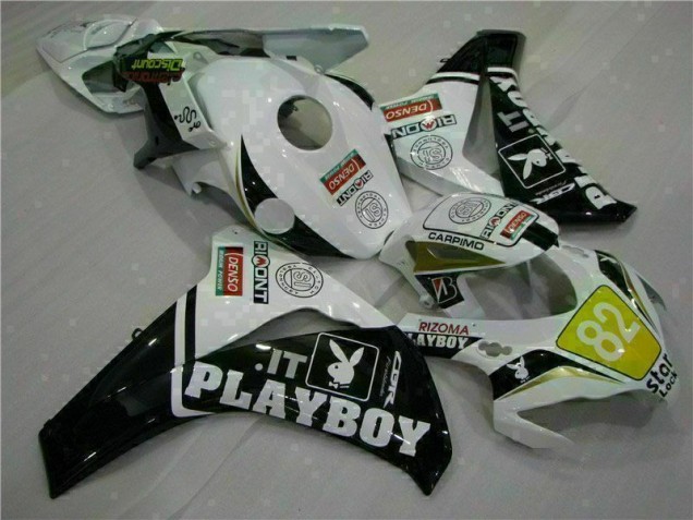 Weiß Schwarz Playboy Honda CBR 1000 RR 2008-2011 Motorrad Verkleidungen Weiß Schwarz Playboy Honda CBR 1000 RR 2008-2011 Motorrad Verkleidungen