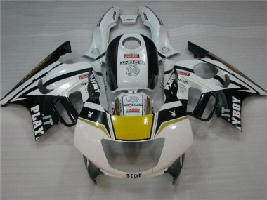 Weiß Schwarz Playboy Honda CBR 600 F3 1995-1998 Motorrad Verkleidungen