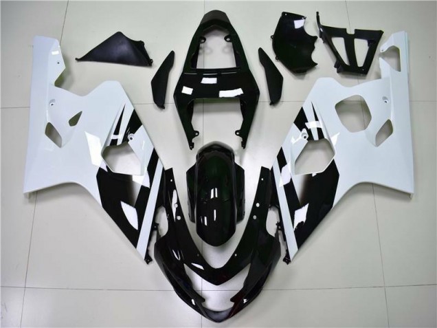Weiß Schwarz Suzuki GSXR 600 / 750 K4 2004-2005 Motorrad Verkleidung Weiß Schwarz Suzuki GSXR 600 / 750 K4 2004-2005 Motorrad Verkleidung
