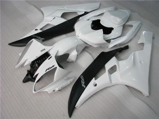 Weiß Schwarz Yamaha R6 2006-2007 Motorrad Verkleidungen Weiß Schwarz Yamaha R6 2006-2007 Motorrad Verkleidungen