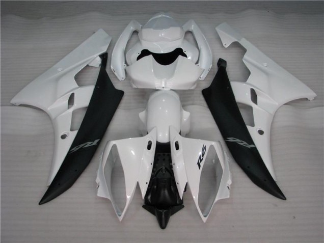 Weiß Schwarz Yamaha R6 2006-2007 Motorrad Verkleidungen Weiß Schwarz Yamaha R6 2006-2007 Motorrad Verkleidungen
