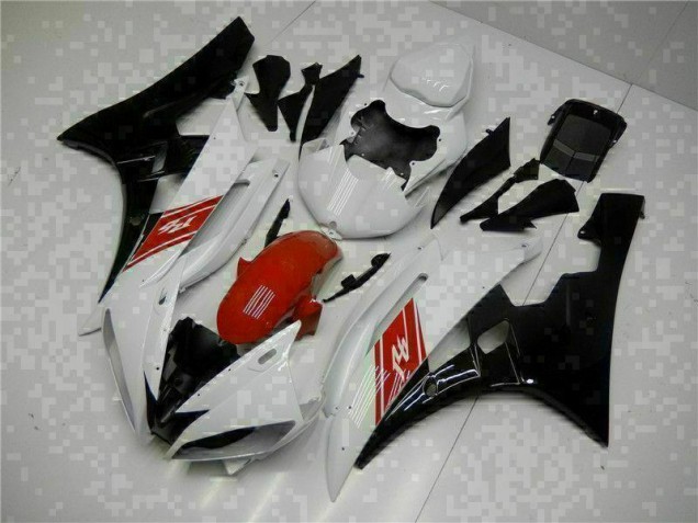 Weiß Schwarz Yamaha R6 2006-2007 Motorrad Vollverkleidung Weiß Schwarz Yamaha R6 2006-2007 Motorrad Vollverkleidung