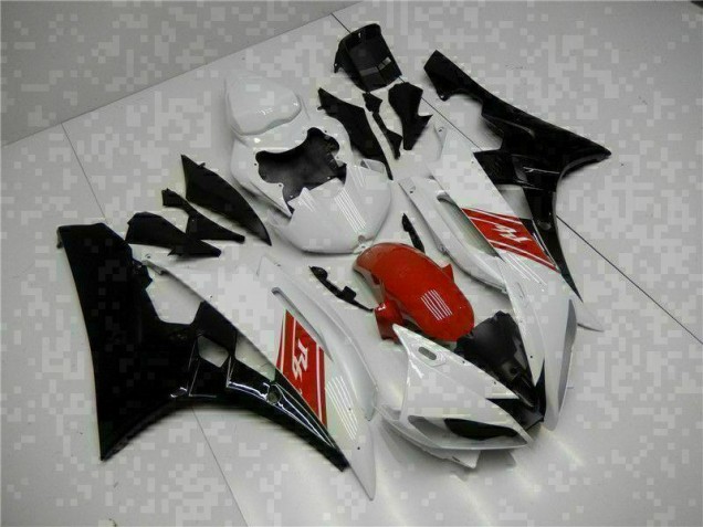 Weiß Schwarz Yamaha R6 2006-2007 Motorrad Vollverkleidung Weiß Schwarz Yamaha R6 2006-2007 Motorrad Vollverkleidung