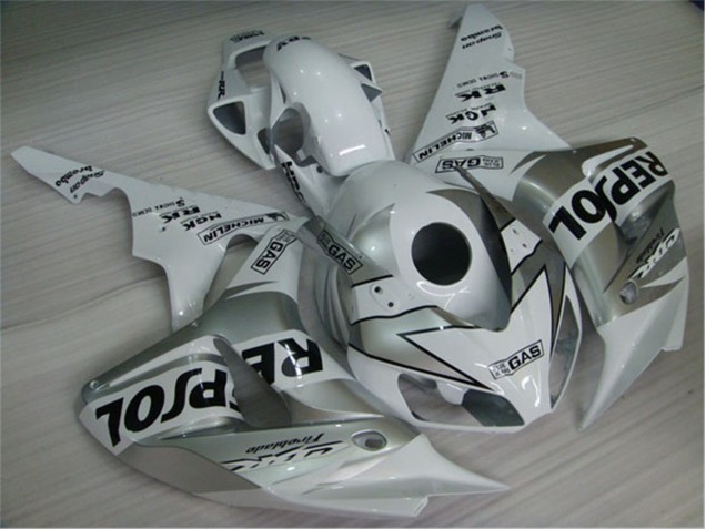 Weiß Silber Schwarz Repsol Honda CBR 1000 RR 2004-2005 Motorrad Verkleidungen Weiß Silber Schwarz Repsol Honda CBR 1000 RR 2004-2005 Motorrad Verkleidungen