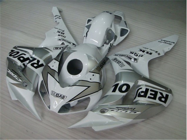 Weiß Silber Schwarz Repsol Honda CBR 1000 RR 2004-2005 Motorrad Verkleidungen Weiß Silber Schwarz Repsol Honda CBR 1000 RR 2004-2005 Motorrad Verkleidungen