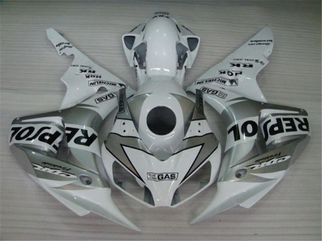 Weiß Silber Schwarz Repsol Honda CBR 1000 RR 2004-2005 Motorrad Verkleidungen Weiß Silber Schwarz Repsol Honda CBR 1000 RR 2004-2005 Motorrad Verkleidungen