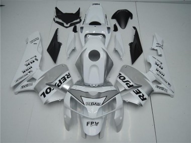 Weiß Silber Schwarz Repsol Honda CBR 600 RR 2005-2006 Motorrad Verkleidungen