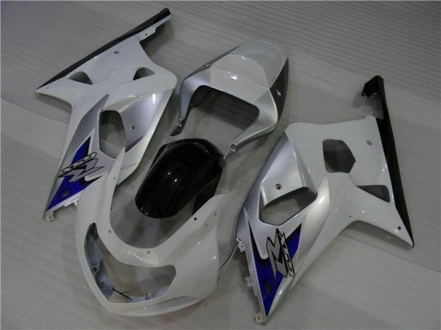 Weiß Silber Suzuki GSXR 600 / 750 K1 K2 K3 2001-2003 Motorrad Verkleidungen Weiß Silber Suzuki GSXR 600 / 750 K1 K2 K3 2001-2003 Motorrad Verkleidungen
