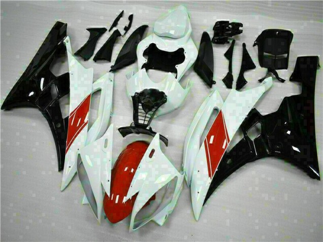 Weiß Yamaha R6 2006-2007 Motorrad Verkleidung Weiß Yamaha R6 2006-2007 Motorrad Verkleidung